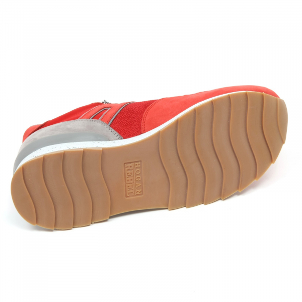 C7460 sneaker uomo HOGAN REBEL R261 rosso/grigio shoe man