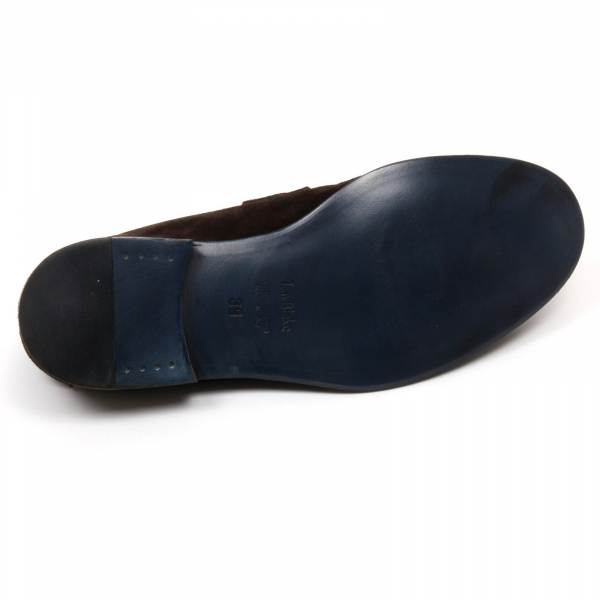 C7818 mocassino uomo CARACCIOLO 1971 scarpa marrone scuro loafer shoe man