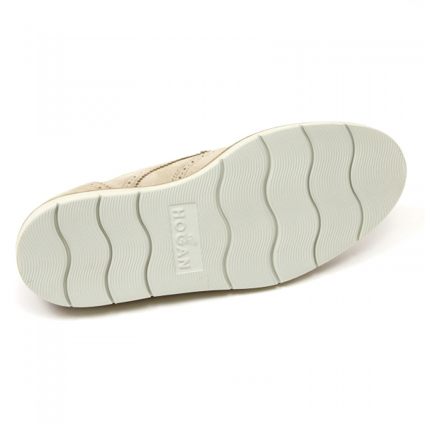 Hogan D0056 Scarpa Inglese Uomo H322 Derby bucature Beige Shoe Man