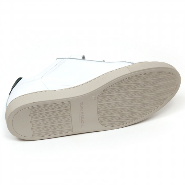 D0168 sneaker uomo NATIONAL STANDARD scarpa bianco/verde strappi shoe man