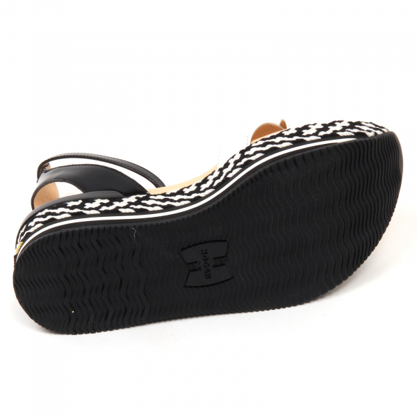 D0278 sandalo donna HOGAN fasce incrociate nero/bianco sandal shoe woman