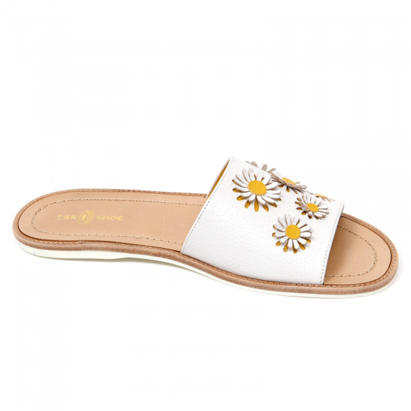 D0422 sandalo donna CAR SHOE scarpa ciabatta bianco/avorio shoe woman