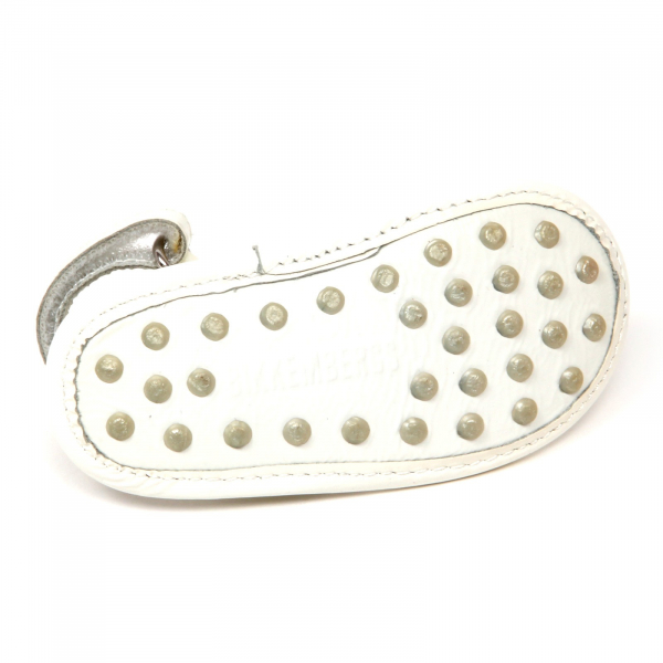 D0624 infradito culla bimba MY FIRST BIKKEMBERGS scarpa bianco shoe kid baby