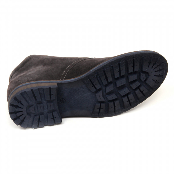 D0668 polacchino uomo ALTIERI MILANO scarpa stivale grigio scuro boot shoe man