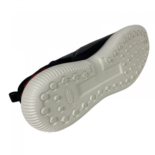 D10 sneaker uomo TOD'S No_Code black leather/high tech fabric shoe man