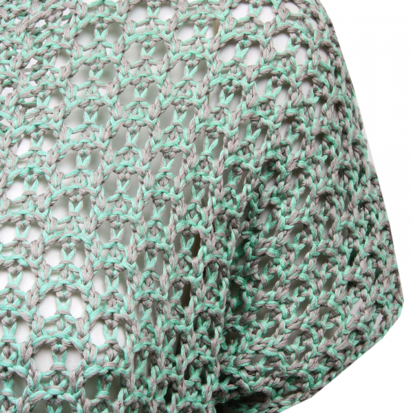 D1340 maglione traforato donna FABIANA FILIPPI green/grey cotton sweater woman