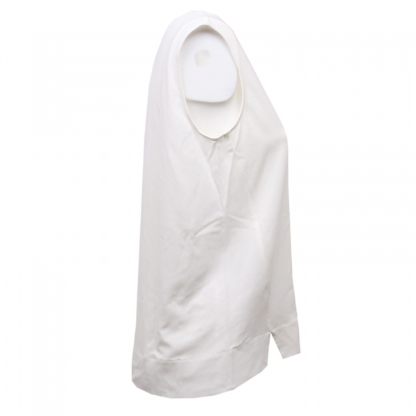 D1388 canotta donna FABIANA FILIPPI bianco white t-shirt sleeveless woman