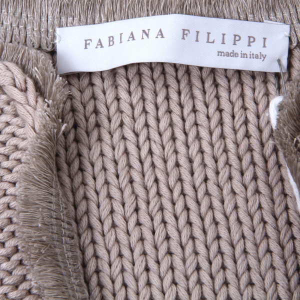 D1486 maglia donna FABIANA FILIPPI beige cardigan woman