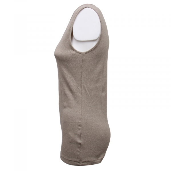 D1490 canotta donna FABIANA FILIPPI tortora beige t-shirt sleeveless woman