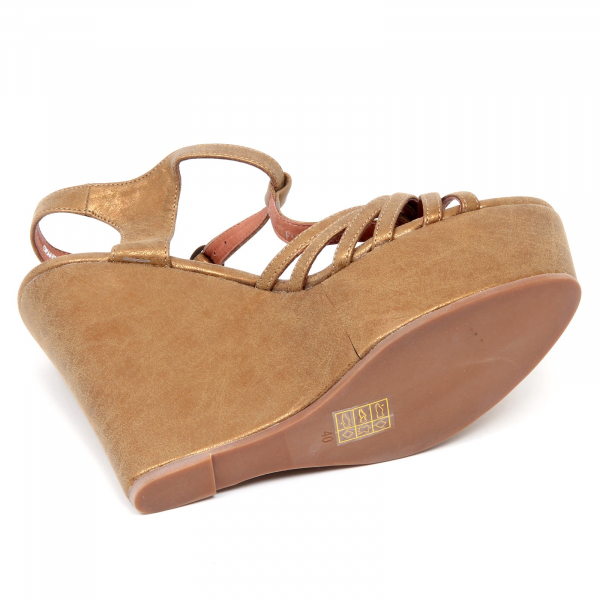 D2206 sandalo donna JEFFREY CAMPBELL SWANSONG scarpe bronzo shoe woman