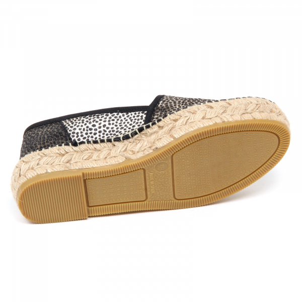 espadrillas donna transparent tissue ESPADRILLES black loafer shoe woman