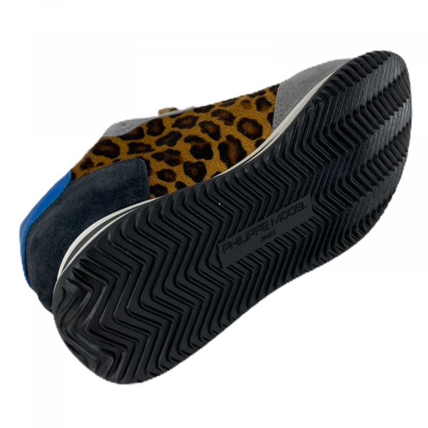 D27 sneaker donna PHILIPPE MODEL animalier haircalf/leather shoe women