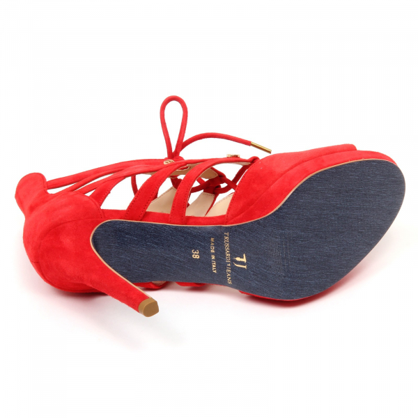 D2910 sandalo donna red TRUSSARDI JEANS shoe woman