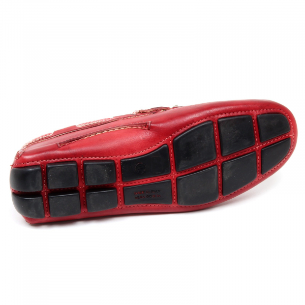 D4392 mocassino uomo red vintage ALTIERI MILANO loafer shoe man