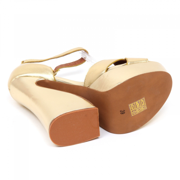 D9032 sandalo donna oro JEFFREY CAMPBELL STEFANYA calf shoe woman