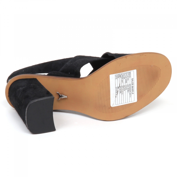 E0140 (WITHOUT BOX) sandalo donna nero WINDSOR SMITH scarpe suede shoe woman