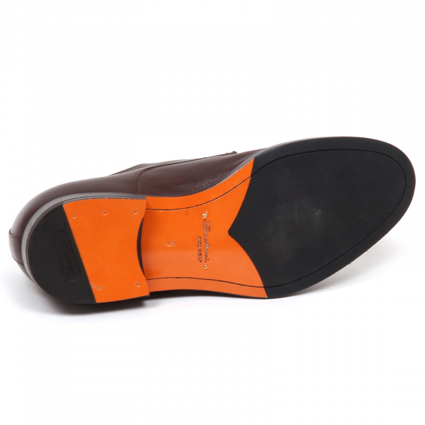 E0508 scarpa uomo brown SANTONI scarpe shoe man