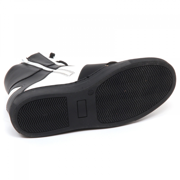 E1498 sneaker bimbo bianco/nero BIKKEMBERGS ARENA I96 MID scarpe shoe kid