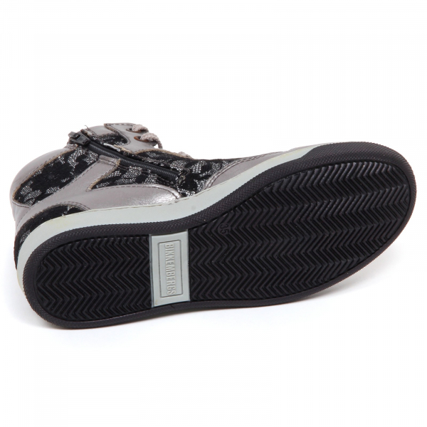 E1836 sneaker bimba nero/argento BIKKEMBERGS SPORTIFY F74 pizzo shoe kid girl