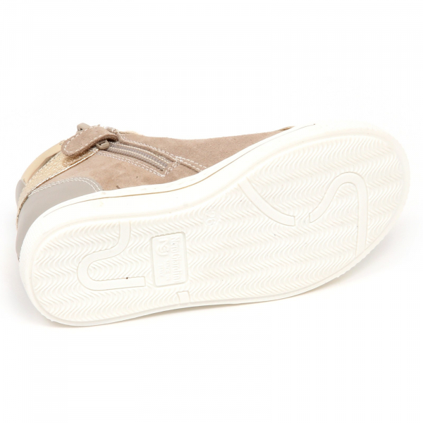 E2100 sneaker bimba beige/oro NERO GIARDINI JUNIOR scarpa forata shoe kid