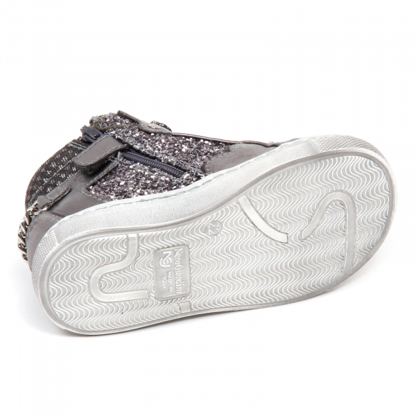E2112 sneaker bimba grey NERO GIARDINI JUNIOR scarpe glitter shoe kid baby