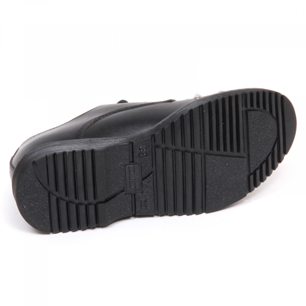 E2498 scarpa bimba black CULT ROSE LOW scarpe borchie  ecoleather shoe kid girl