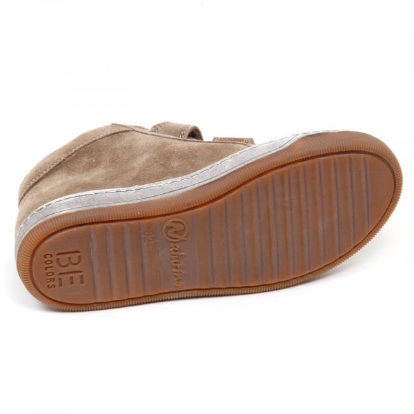 E2590 sneaker bimbo tortora NATURINO scarpe strappi taupe shoe kid boy