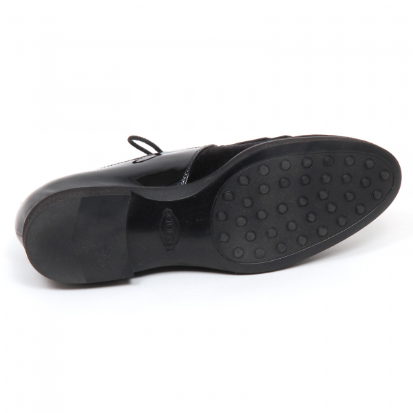 E2910 scarpa donna nero TOD'S GOMMA XL scarpe shoe woman