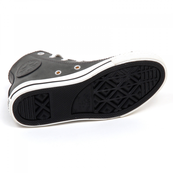 E4048 sneaker bimbo CONVERSE ALL STAR pelle leather grey shoe boy