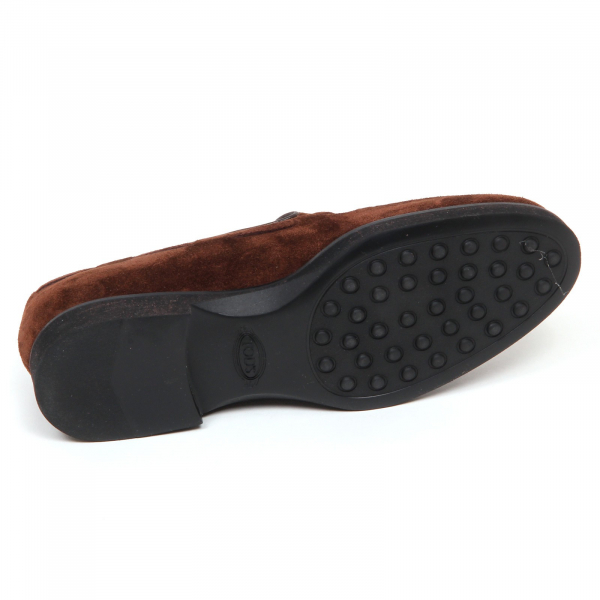E4182 mocassino donna brown TOD'S scarpe nappine suede shoe loafer woman