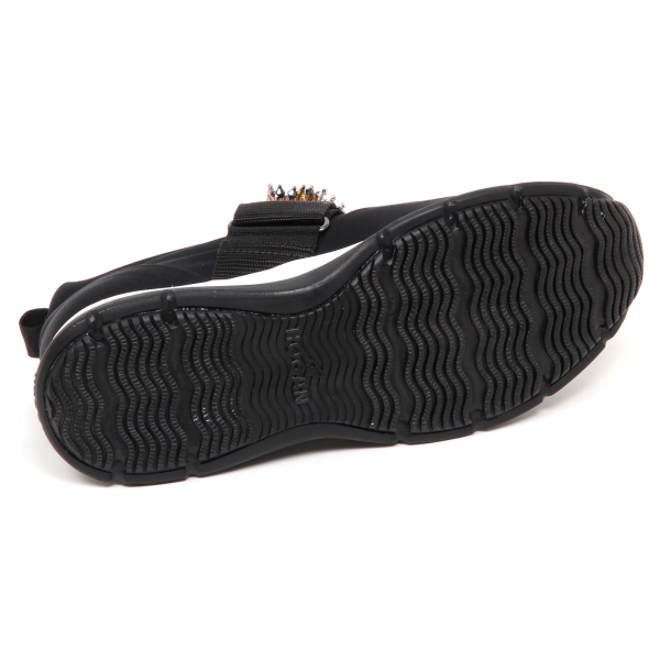 E4802 sneaker donna tissue HOGAN H254 nero scarpe con pietre slip on shoe woman