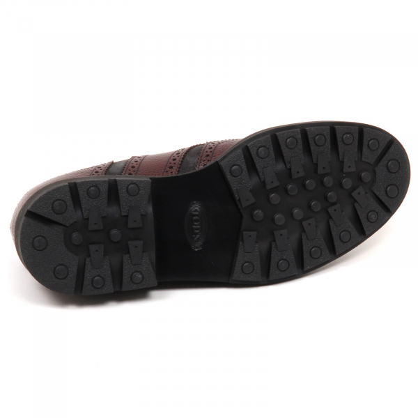 E5124 scarpa uomo dark brown TOD'S scarpe NUOVO DERBY BUCATURE shoe man