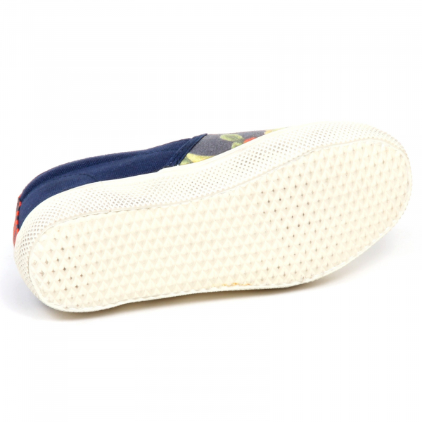 E5278 sneaker bimba canvas D.A.T.E. scarpe slip on blu shoe baby kid girl