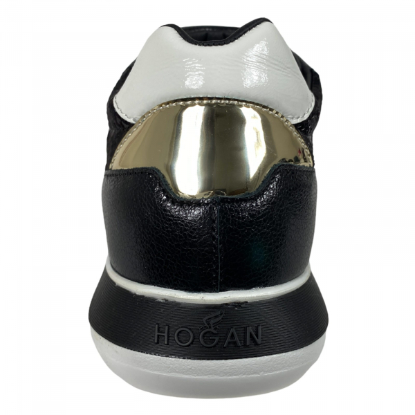 E58 sneakers donna HOGAN H371 INTERCTIVE3 black paillettes shoes women