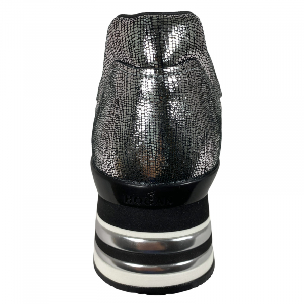 E60 sneakers donna HOGAN H473 black/silver shoes women