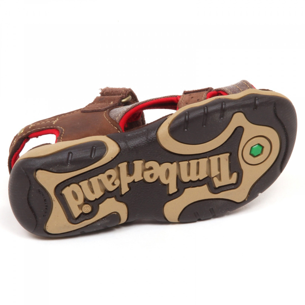 E6308 sandalo bimbo brown TIMBERLAND scarpe strappi shoe kid boy