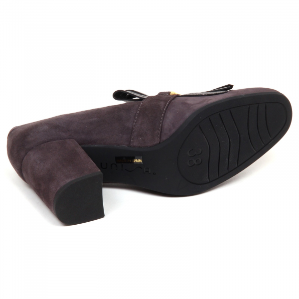 E6482 decollete donna grey UNISA OLIMPO scarpe frange suede shoe woman