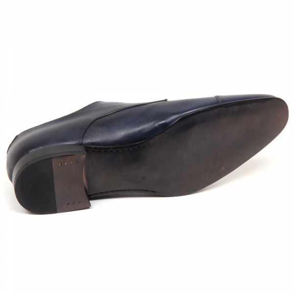 E6654 scarpa classica uomo ALTIERI MILANO SPAZZOLATO con fibbie shoe man