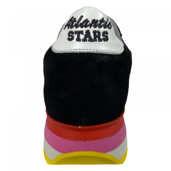 E69 sneaker donna ATLANTIC STARS VEGA black vintage effect shoe woman