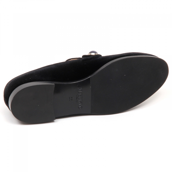 E7604 mocassino donna black velvet ALBERTO GOZZI scarpe loafer shoe woman