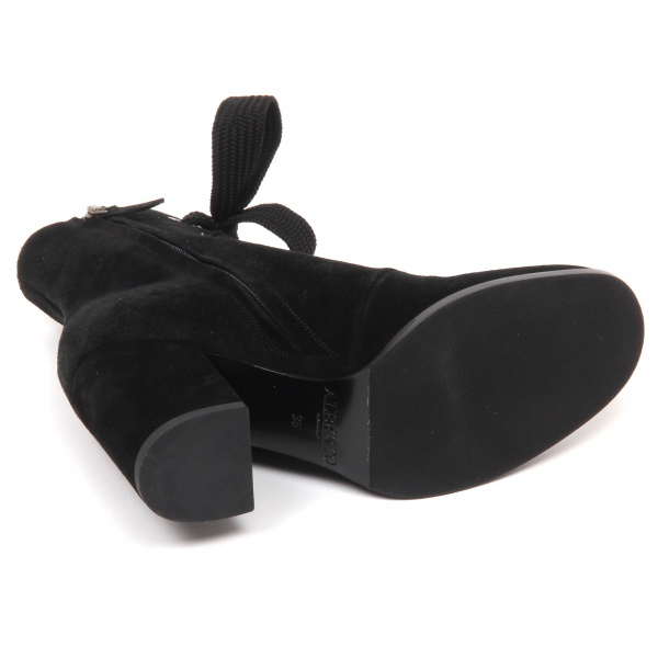 E7684 stivaletto donna black ALBERTO GOZZI scarpe suede boot shoe woman