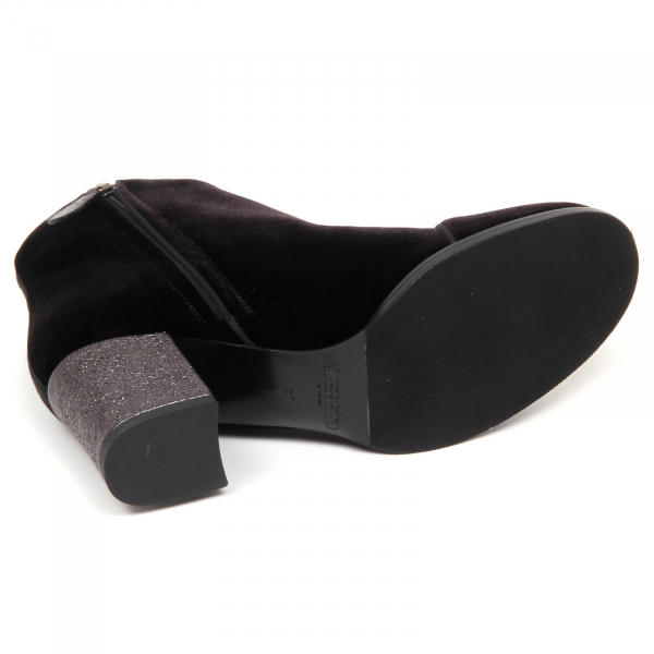E7692 tronchetto donna black velvet ALBERTO GOZZI scarpe boot shoe woman