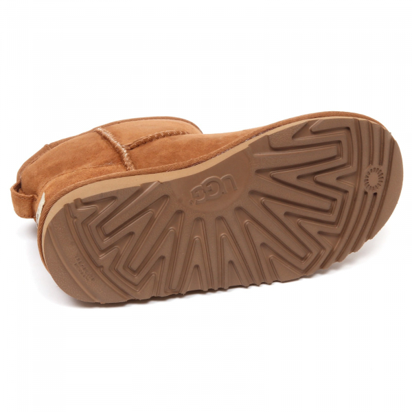 E7768 stivale bimba CHESTNUT UGG K CLASSIC MINI scarpe boot kid girl