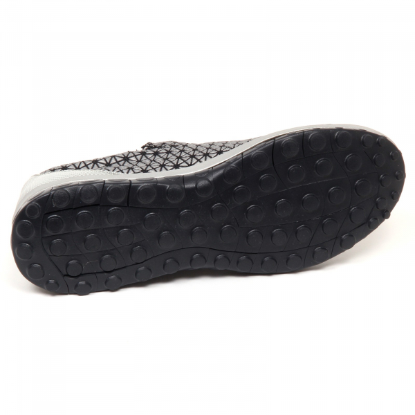 E8132 (WITHOUT BOX) sneaker uomo rubber/tissue CCILU black/grey slip on shoe man