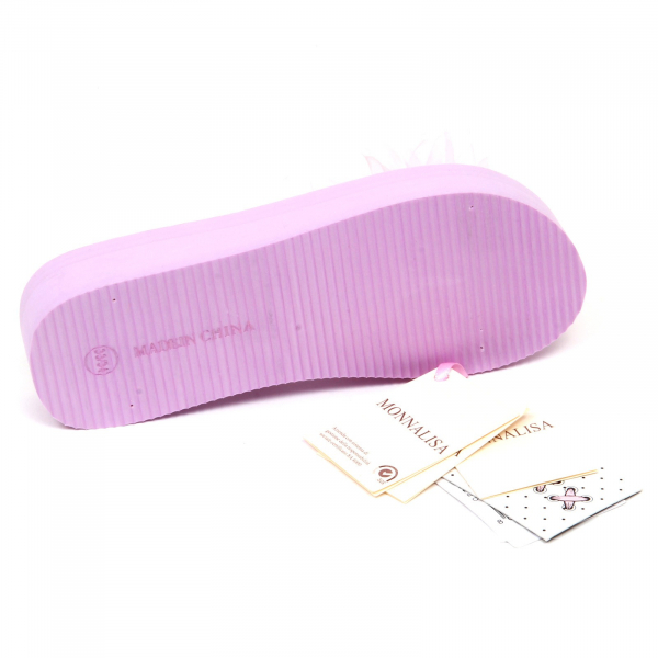 E8630 infradito bimba girl MONNALISA scarpe rubber/tissue pink sandal shoe