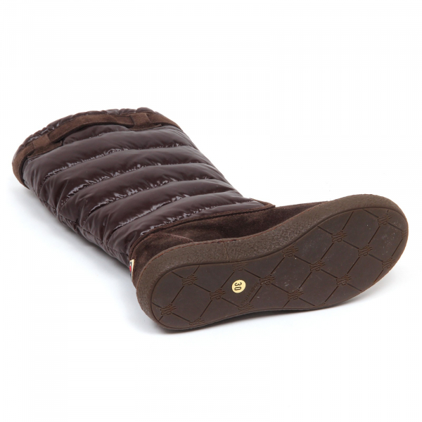 E8658 stivali bimba girl MONCLER JUNIOR girl brown shoes boot