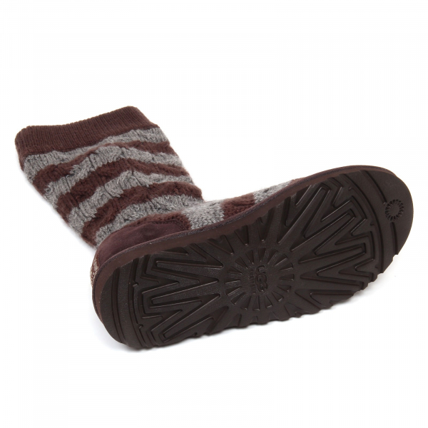 E9662 (NO BOX) stivale donna brown/grey UGG scarpe wool/suede boot shoe woman