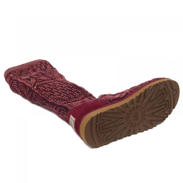 F0034 (NO BOX) stivale donna bordeux melange UGG wool/suede shoe boot woman