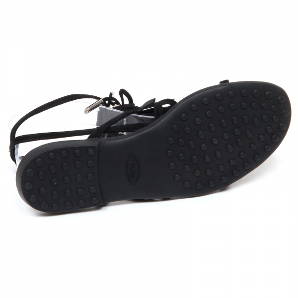 F0456 sandalo donna black TOD'S scarpe suede shoe sandal woman