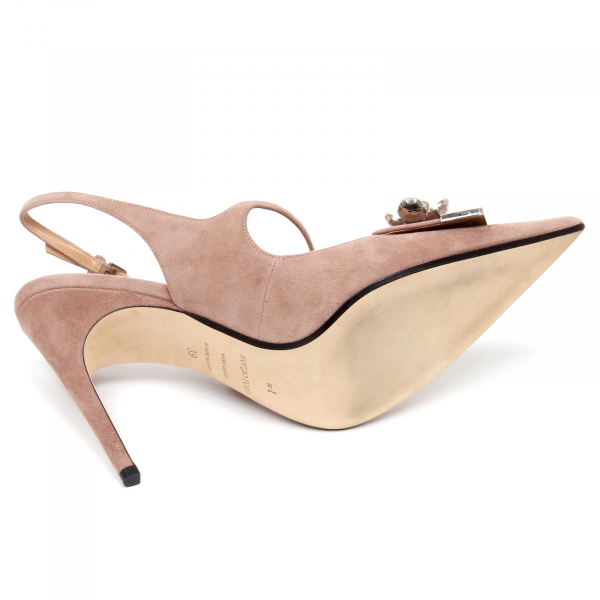 F0946 sandalo donna pink SERGIO ROSSI SR1 scarpe suede shoe woman